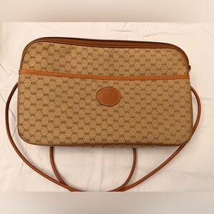 Gucci Beige and Brown Logo Shoulder Bag